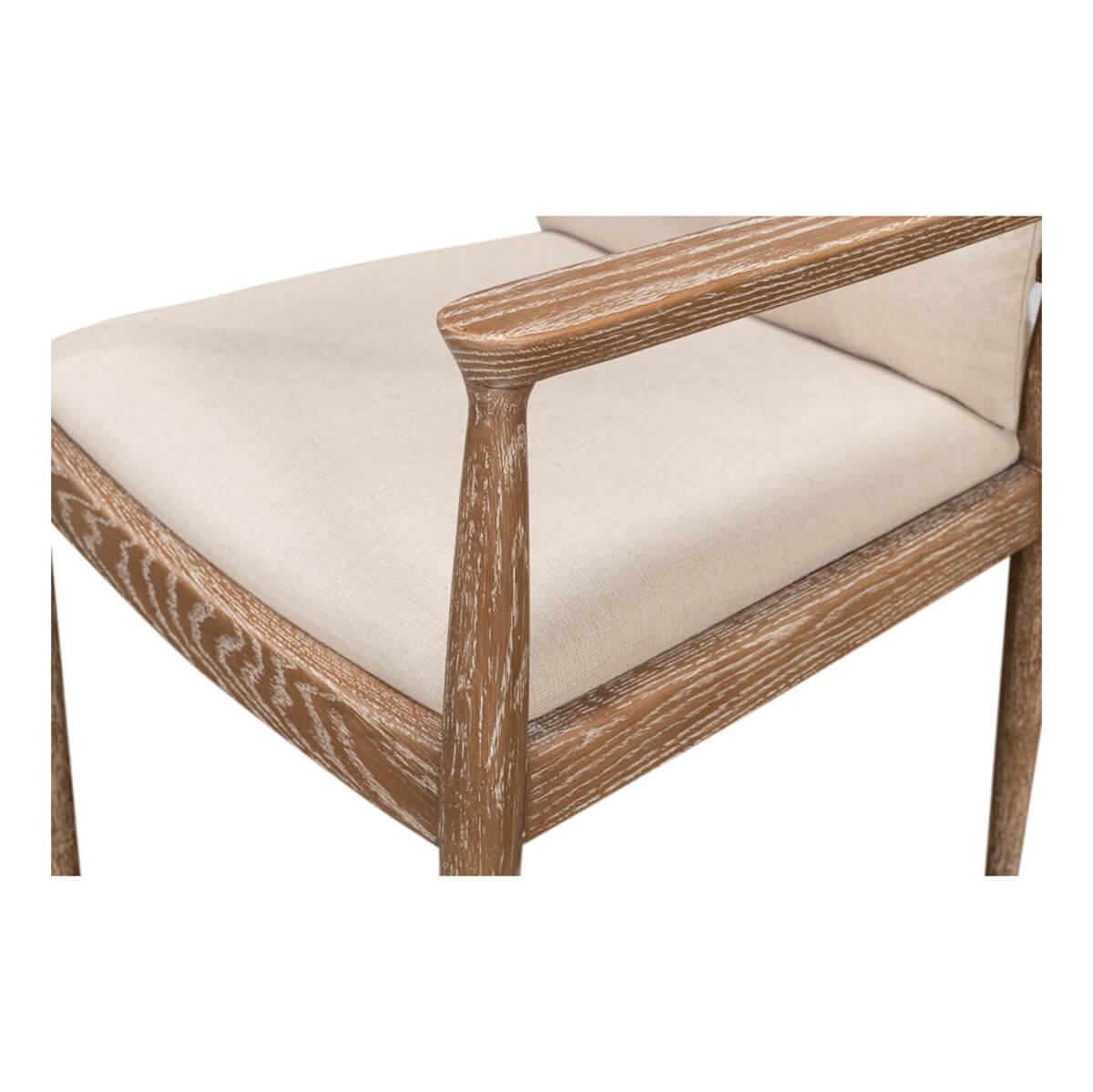 Mid Century Whitewash Armchair - English Georgian America