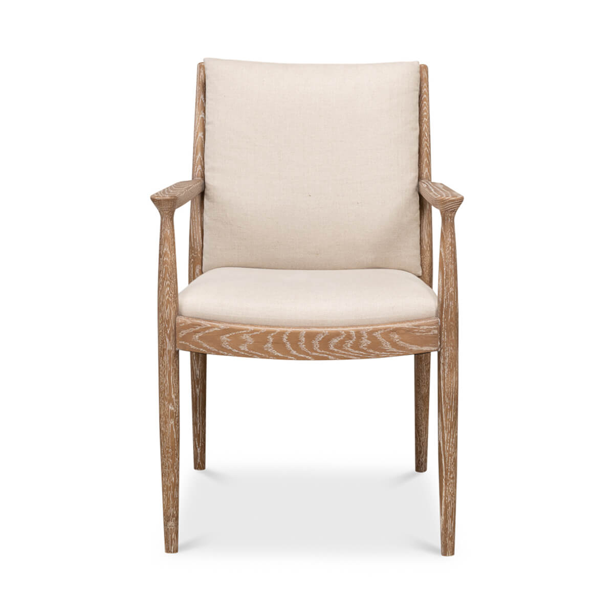 Mid Century Whitewash Armchair - English Georgian America