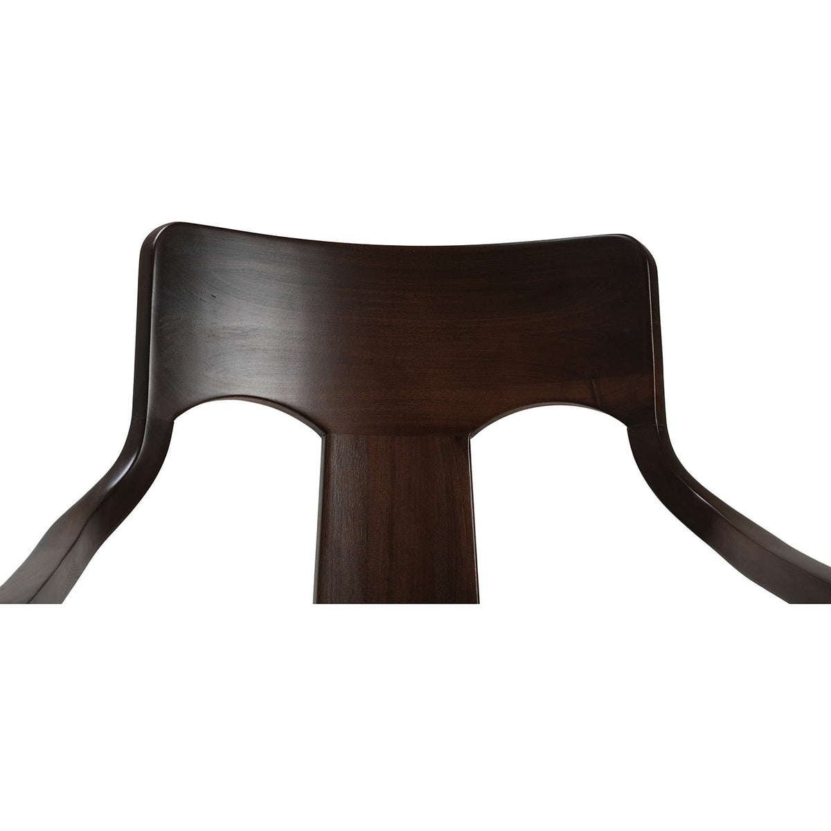 Mid‑Century Dining Armchair – Walnut Finish, Dark Green - English Georgian America