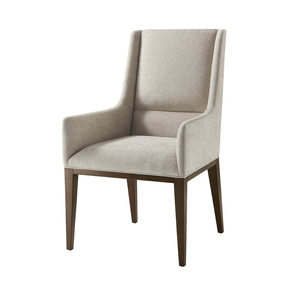 Midcentury Upholstered Dining Arm Chair - English Georgian America