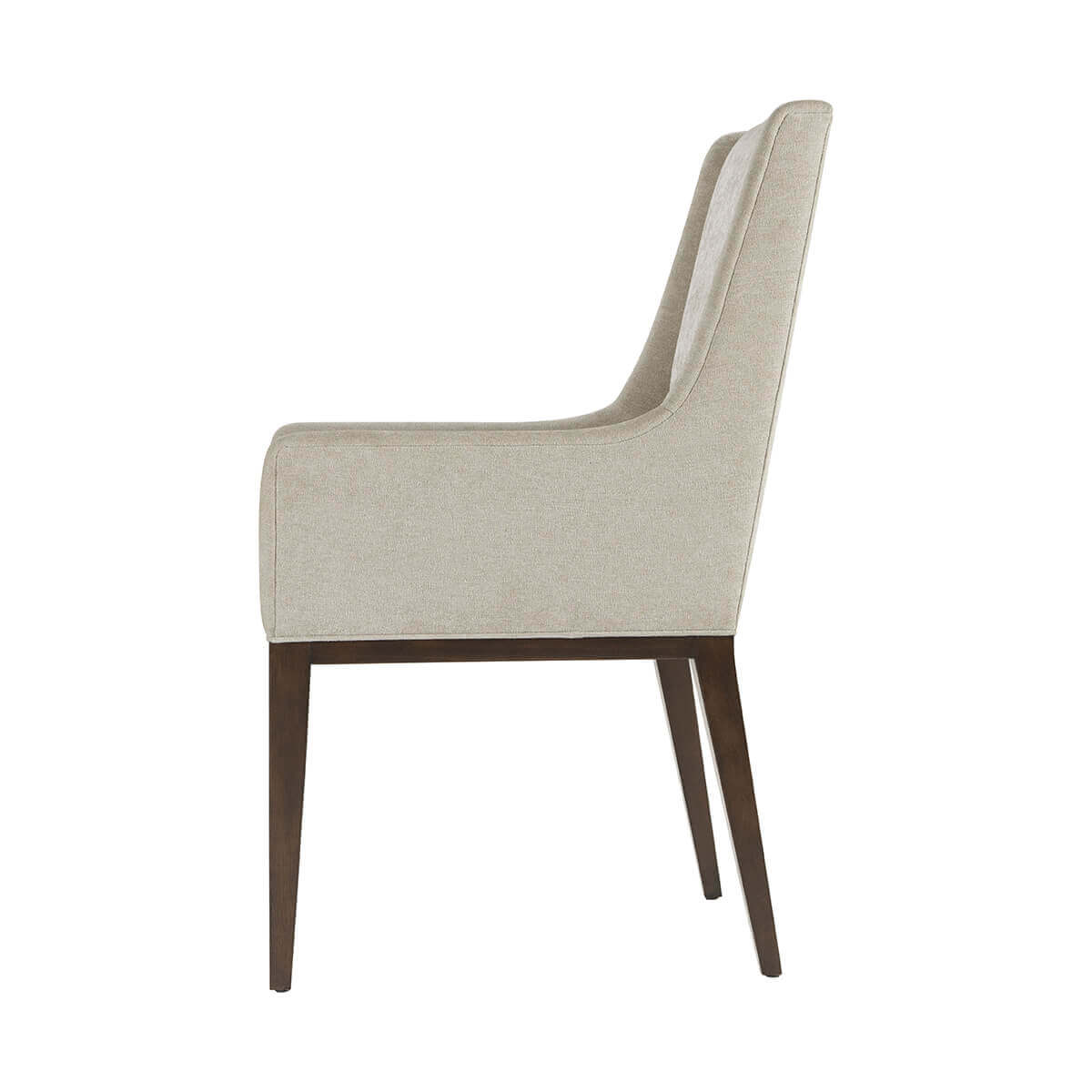 Midcentury Upholstered Dining Arm Chair - English Georgian America