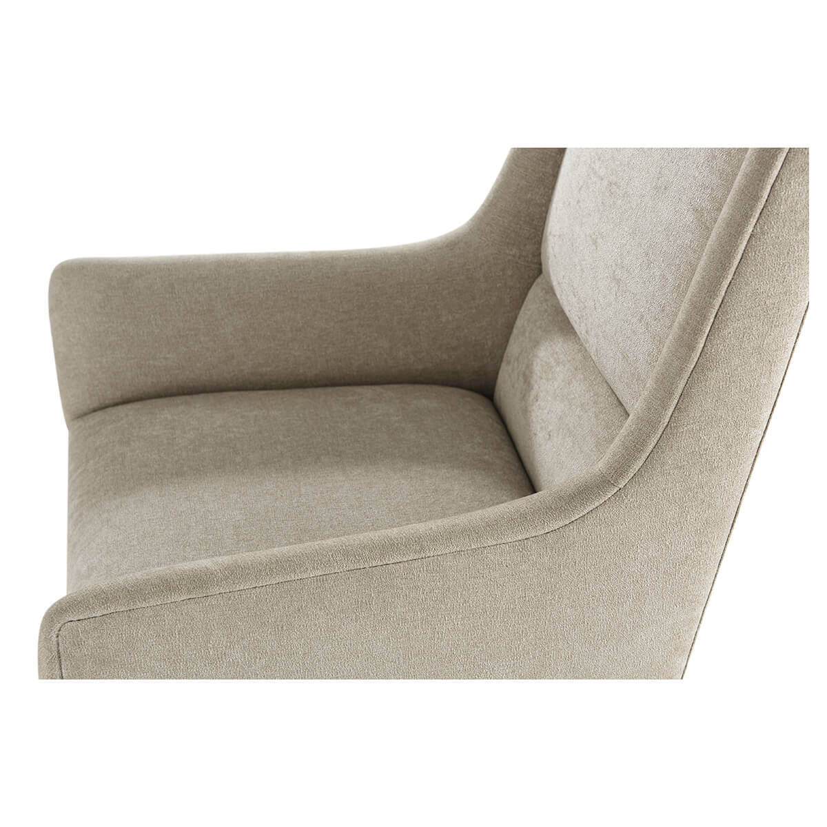 Midcentury Upholstered Dining Arm Chair - English Georgian America