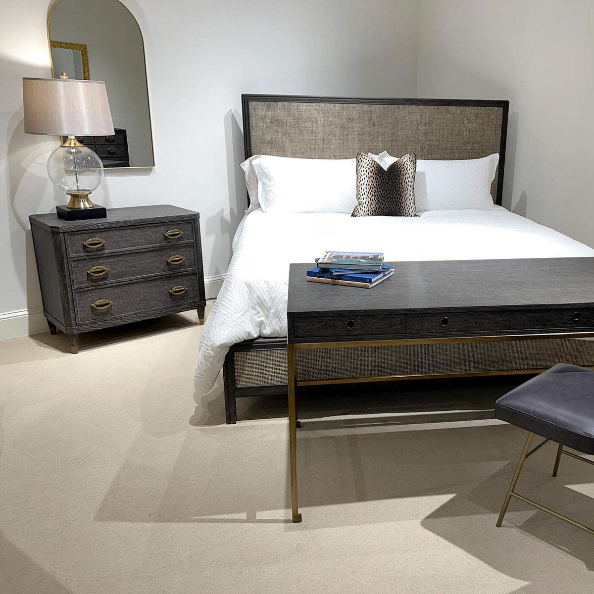 Midnight Modern Nightstand - English Georgian America