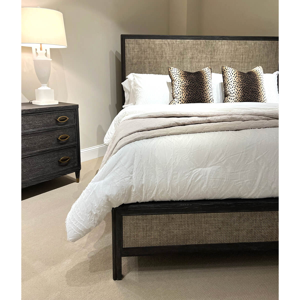 Midnight Modern Nightstand - English Georgian America