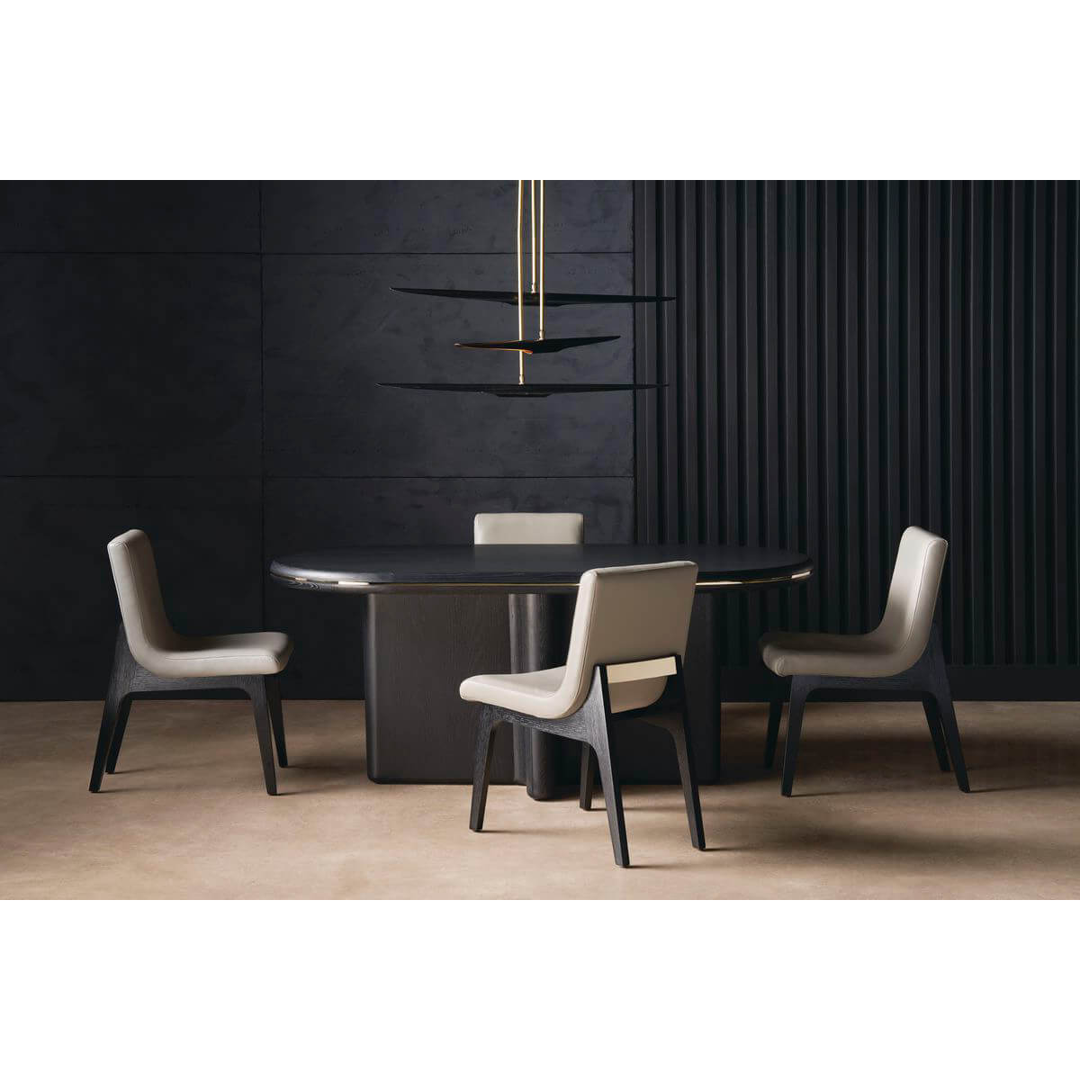 Midnight Modern Oak Dining Table - English Georgian America