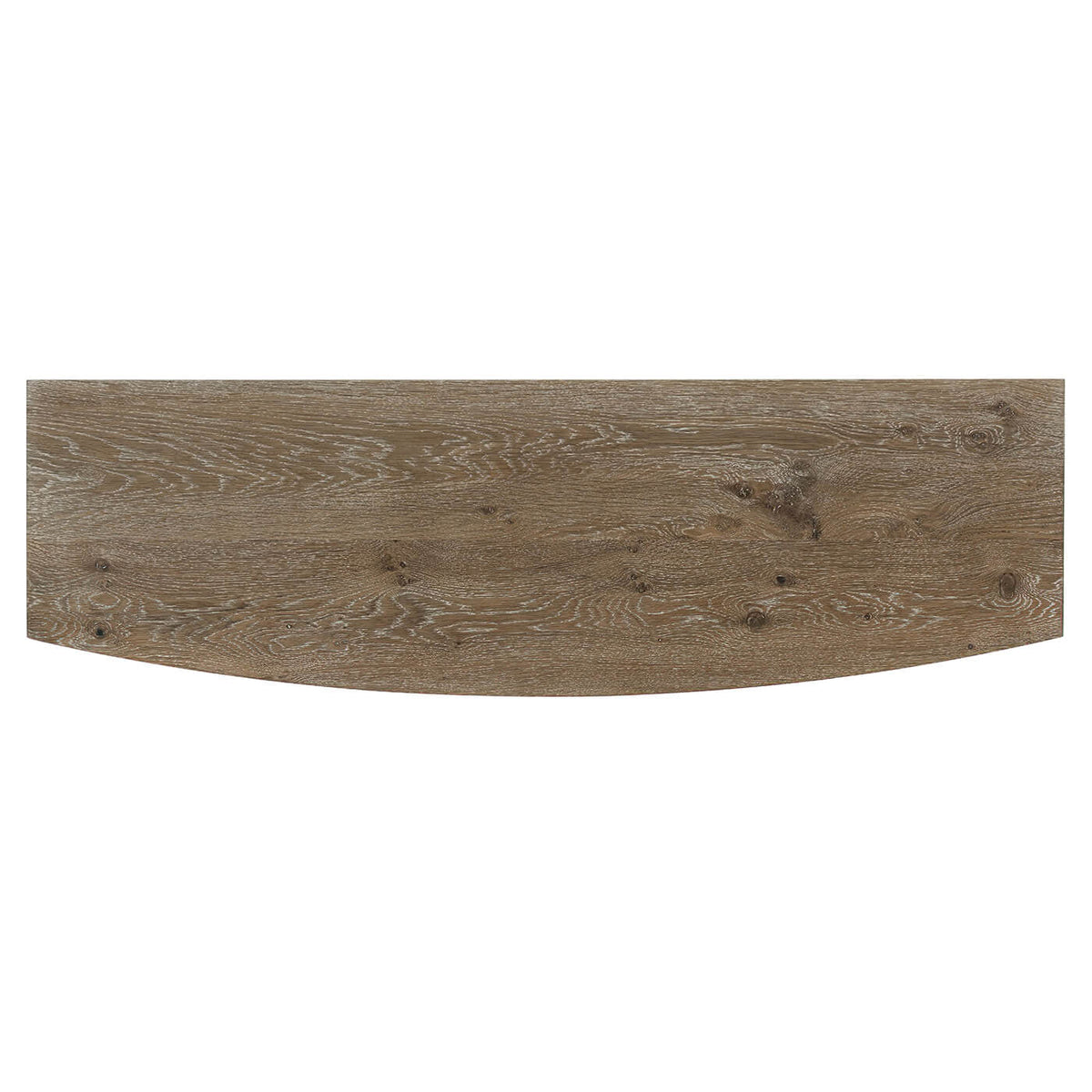 Modern Aged Oak Bowfront Cabinet - English Georgian America