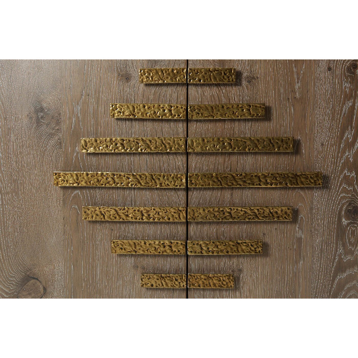 Modern Aged Oak Bowfront Cabinet - English Georgian America