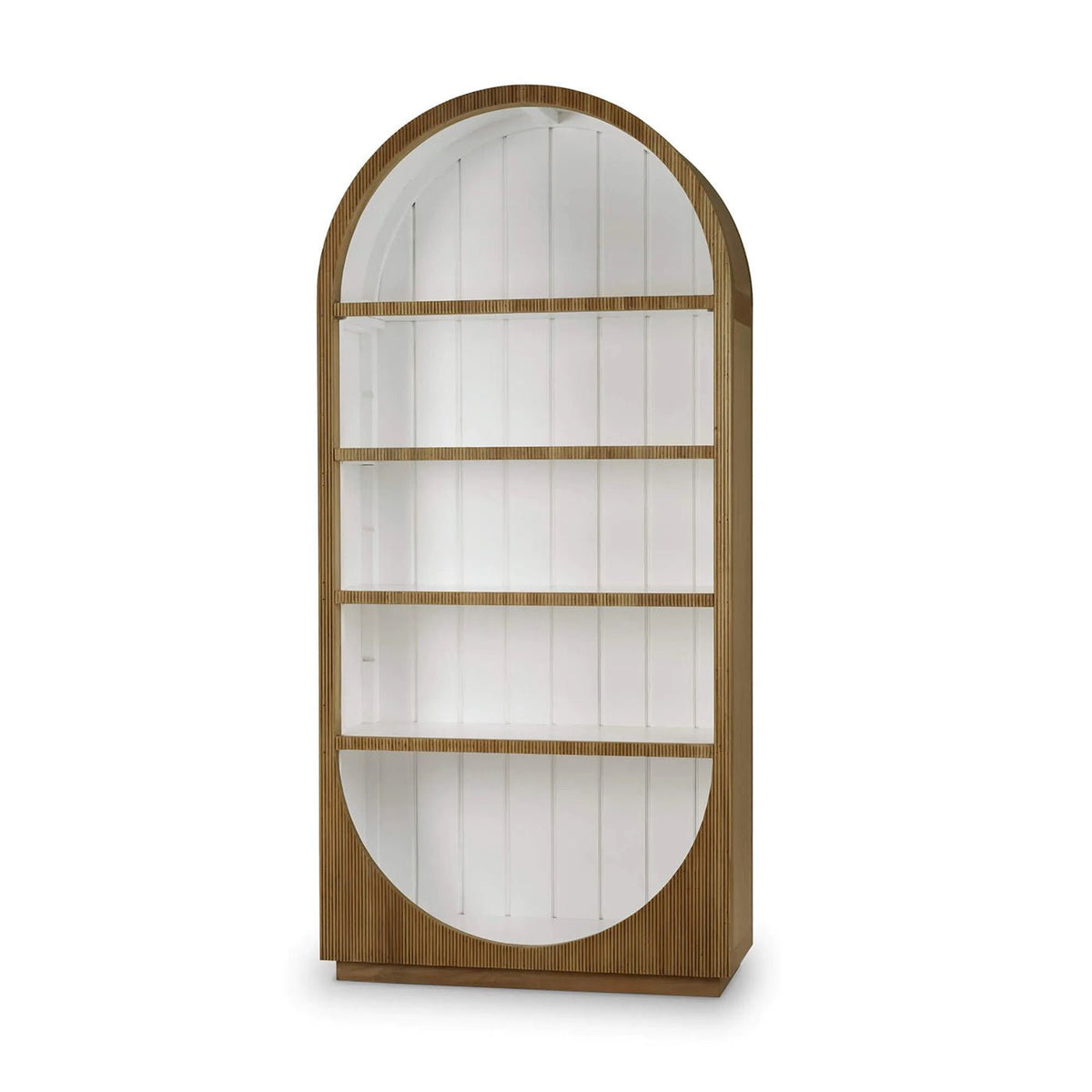Modern Arched Top Open Bookshelf - English Georgian America
