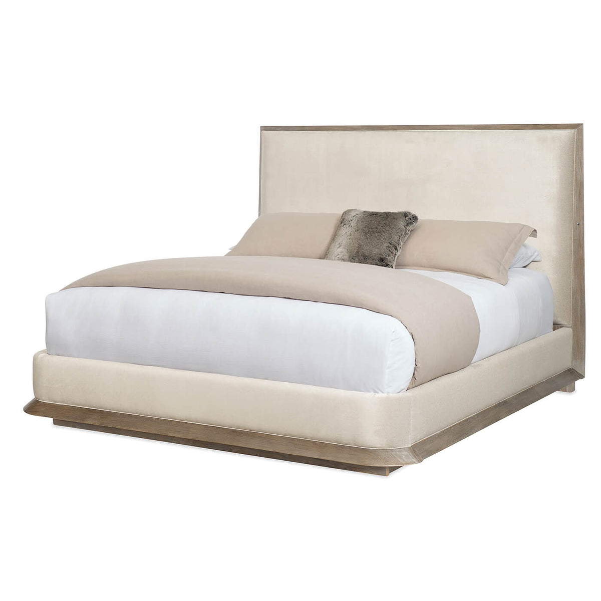 Modern Ash Frame Platform King Bed - English Georgian America