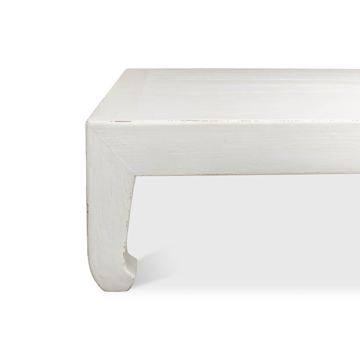 Modern Asian-Style White Coffee Table - English Georgian America