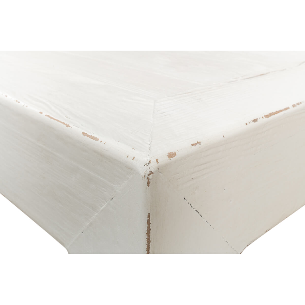 Modern Asian-Style White Coffee Table - English Georgian America