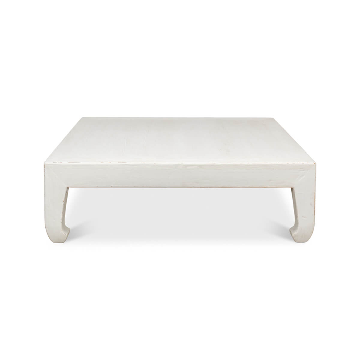 Modern Asian-Style White Coffee Table - English Georgian America