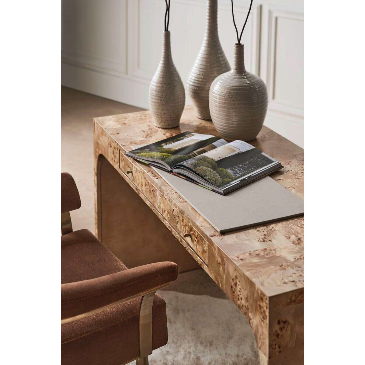 Modern Barrel Back Armchair - English Georgian America