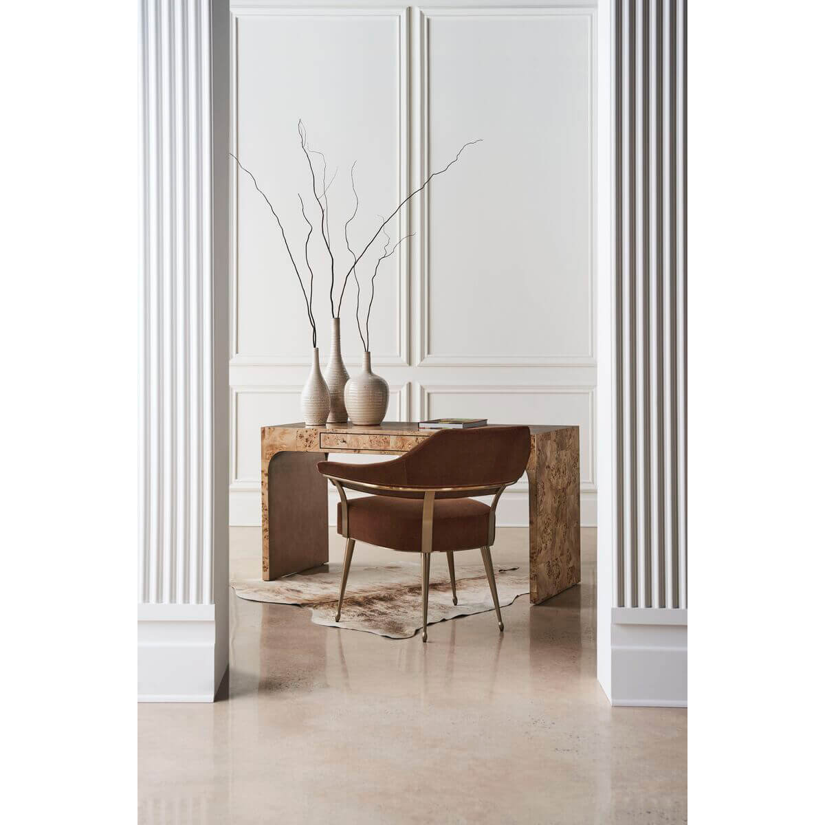 Modern Barrel Back Armchair - English Georgian America