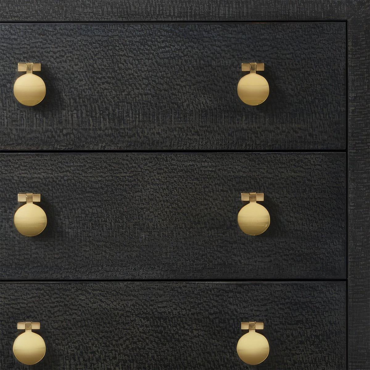 Modern Black Bedside Chest - English Georgian America