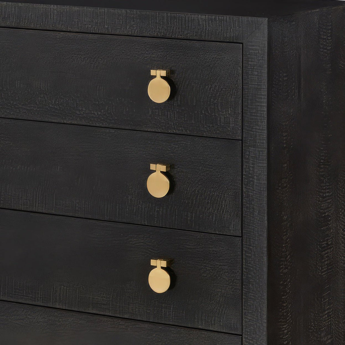 Modern Black Eight Drawer Dresser - English Georgian America