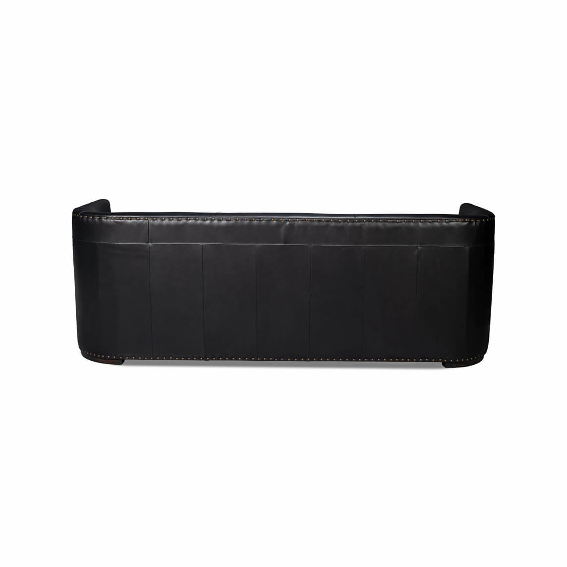 Modern Black Leather Sofa - English Georgian America