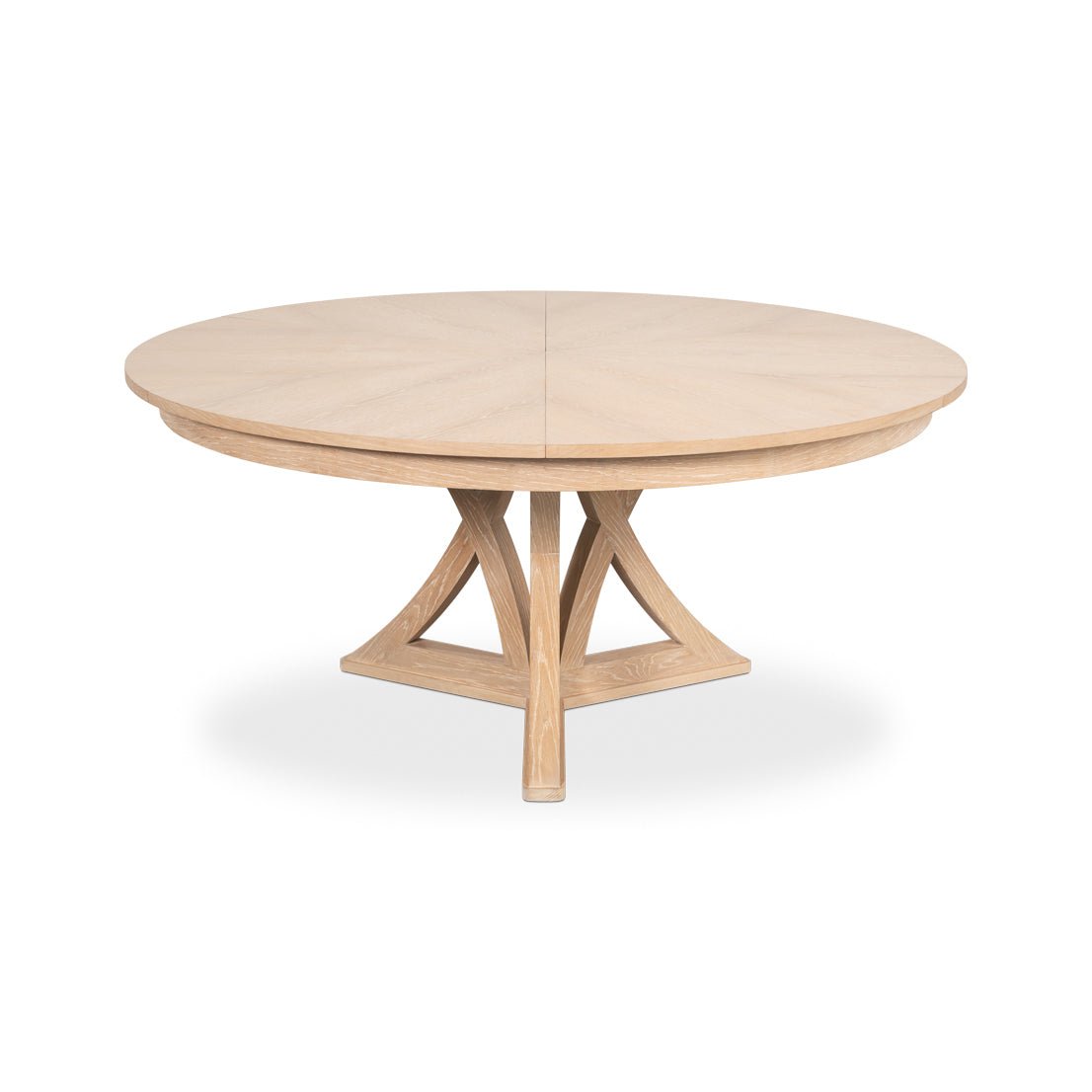 Modern Bleached Oak Jupe Dining Table - 70&quot; - English Georgian America