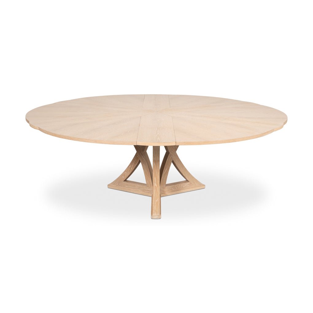 Modern Bleached Oak Jupe Dining Table - 70&quot; - English Georgian America