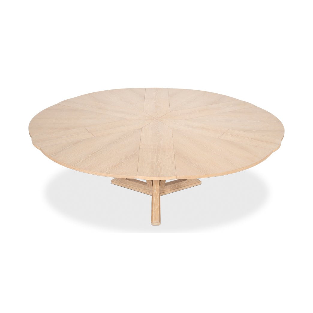 Modern Bleached Oak Jupe Dining Table - 84&quot; - English Georgian America