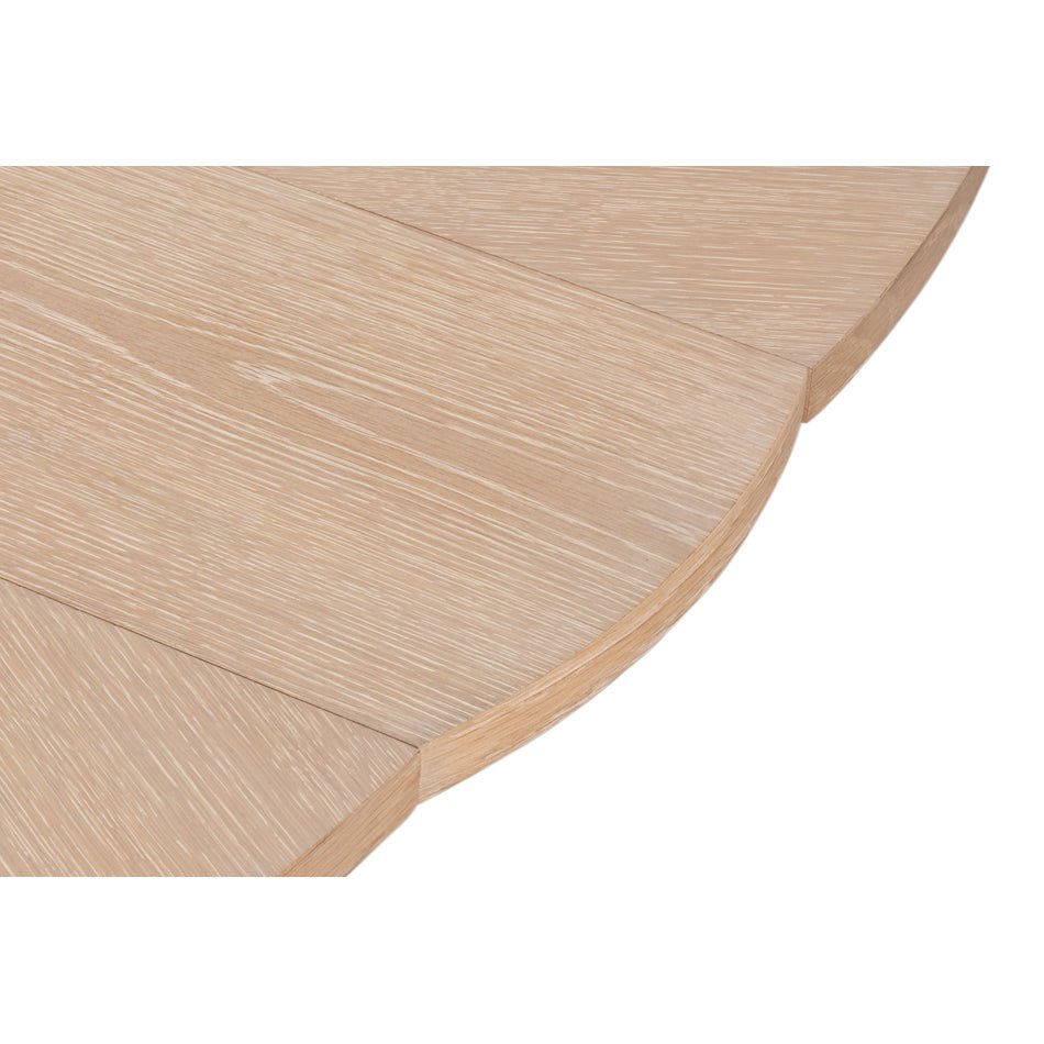 Modern Bleached Oak Jupe Dining Table - 84&quot; - English Georgian America