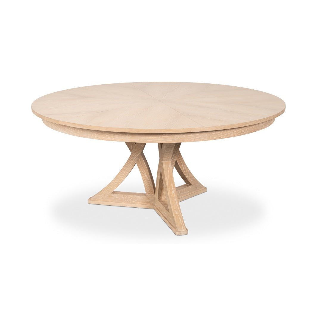 Modern Bleached Oak Jupe Dining Table - 84&quot; - English Georgian America