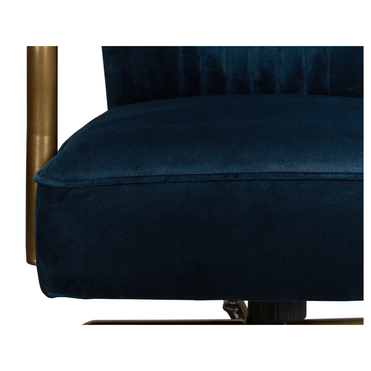 Modern Blue Velvet Desk Chair - English Georgian America