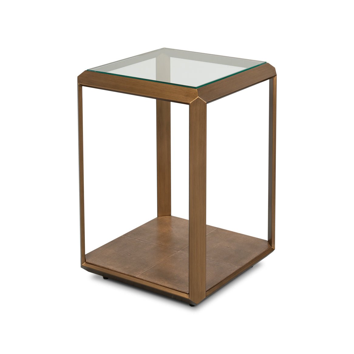 Modern Brass Finish Accent Table - English Georgian America
