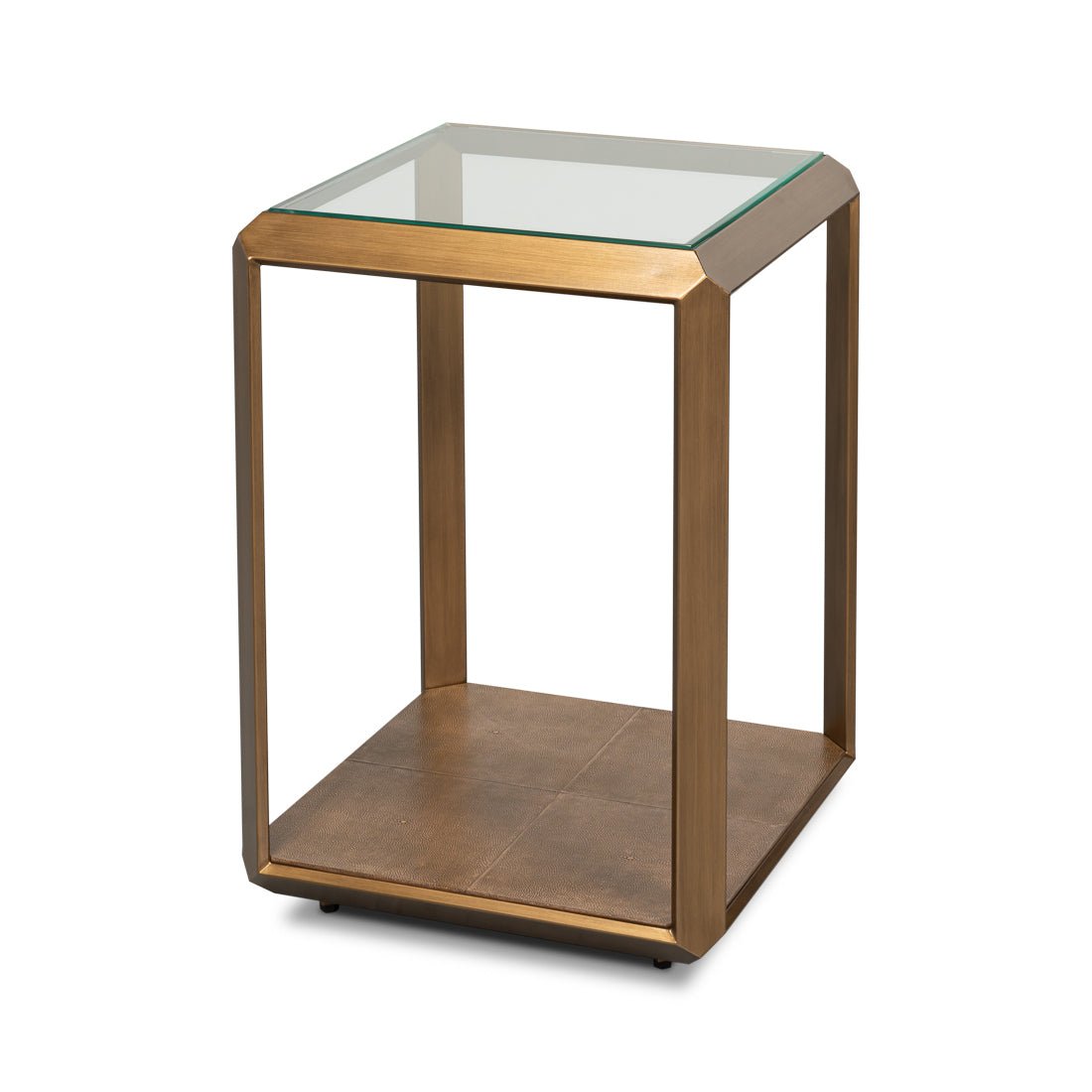 Modern Brass Finish Accent Table - English Georgian America
