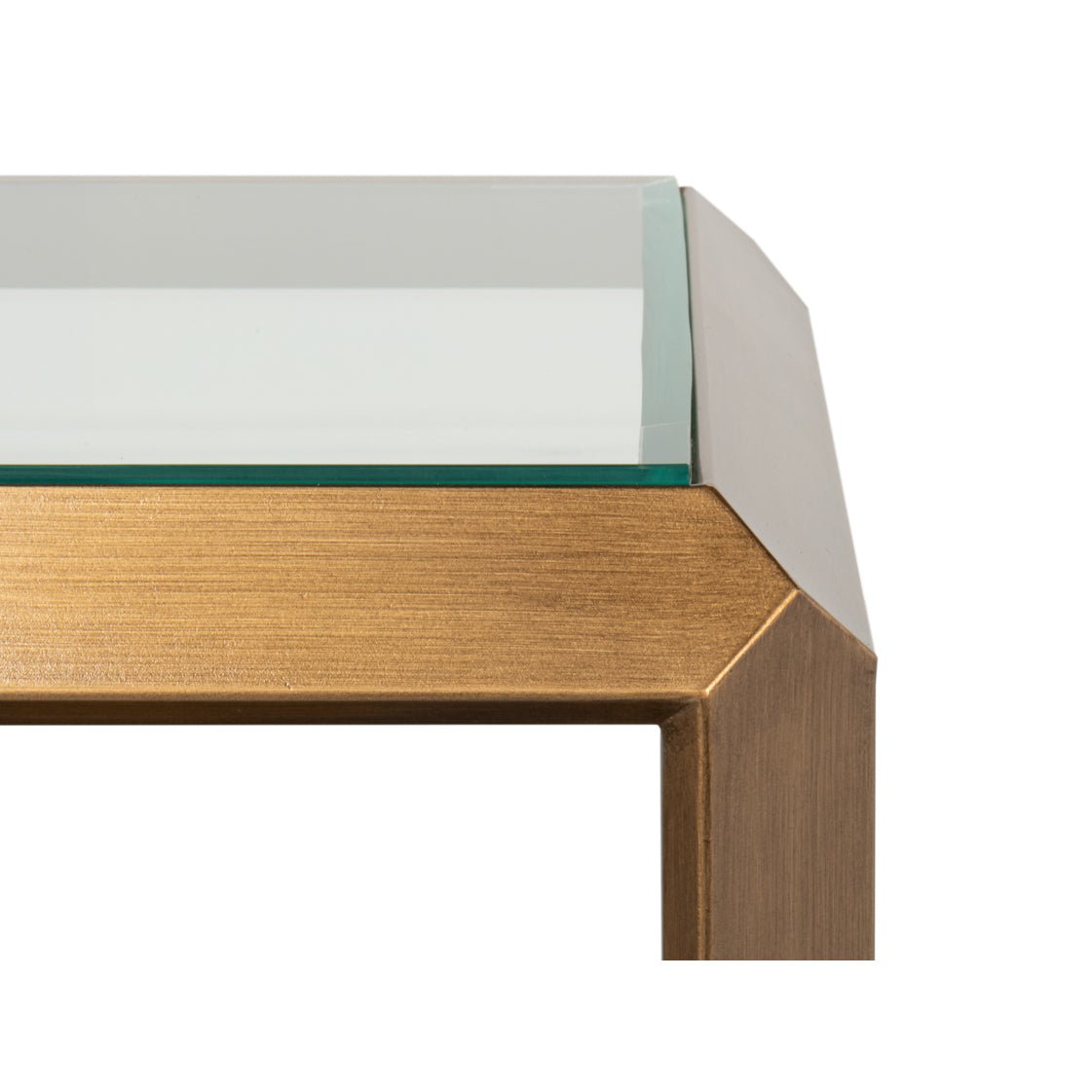 Modern Brass Finish Accent Table - English Georgian America