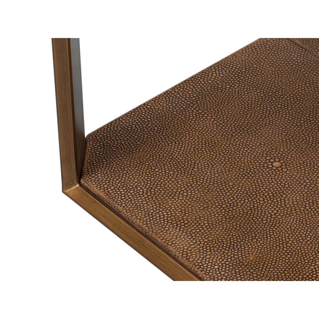 Modern Brass Finish Accent Table - English Georgian America