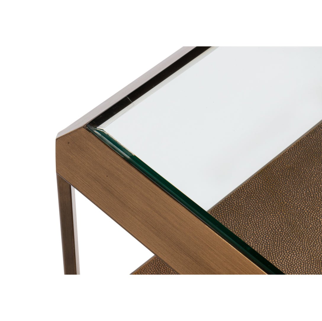 Modern Brass Finish Coffee Table - English Georgian America