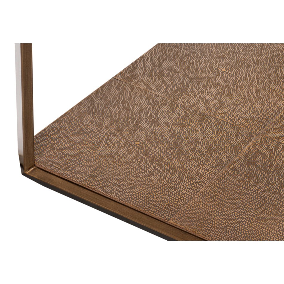 Modern Brass Finish Coffee Table - English Georgian America