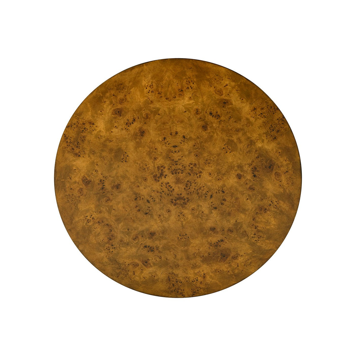 Modern Burl Round Accent Table - English Georgian America
