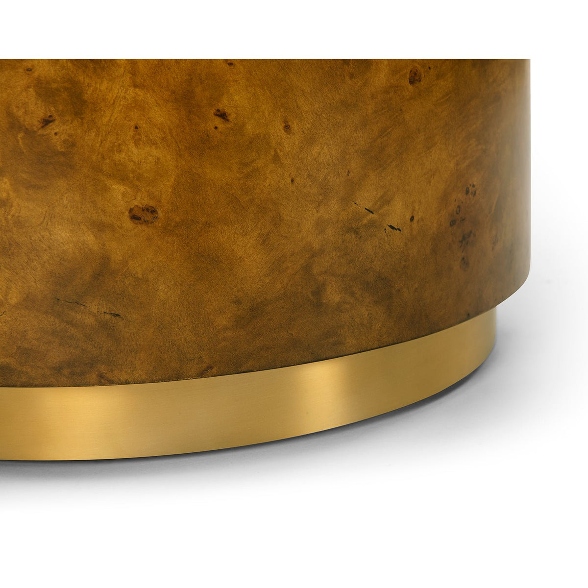 Modern Burl Round Accent Table - English Georgian America