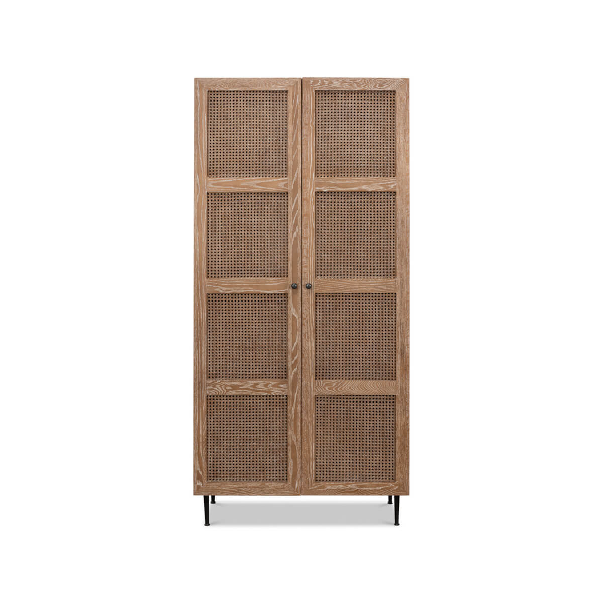 Modern Cerused Oak Cupboard - English Georgian America