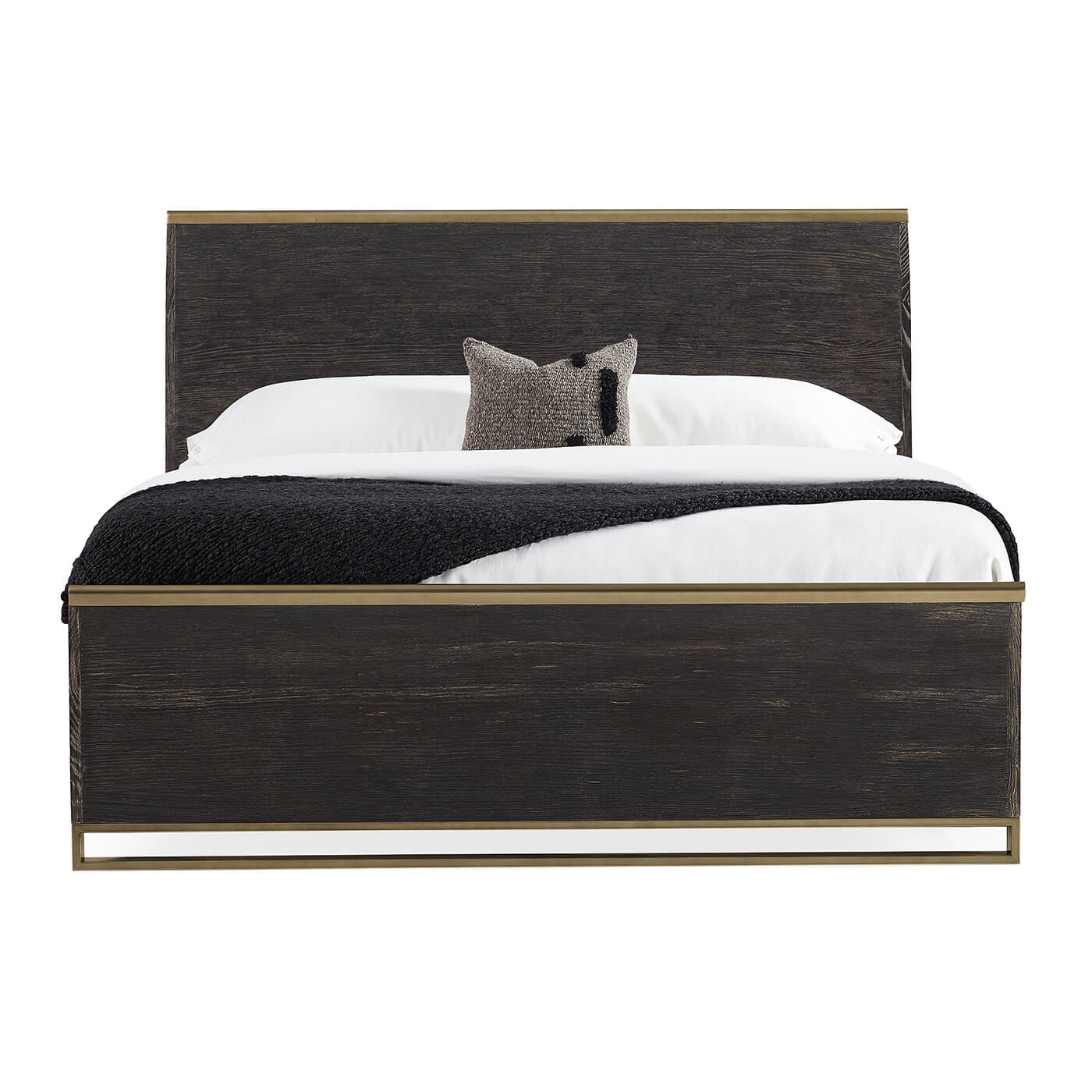 Modern Cerused Oak King Bed - English Georgian America