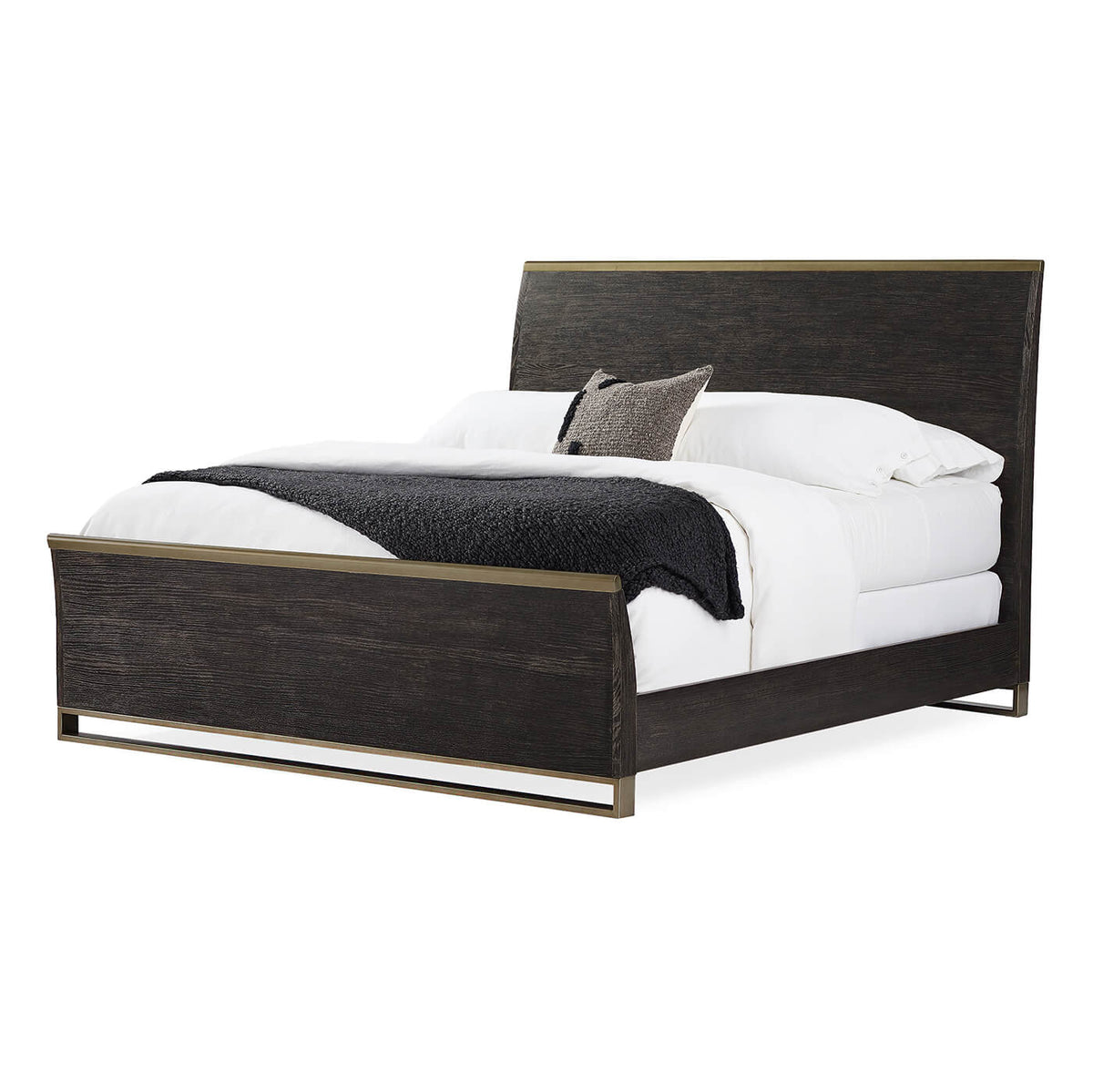 Modern Cerused Oak King Bed - English Georgian America