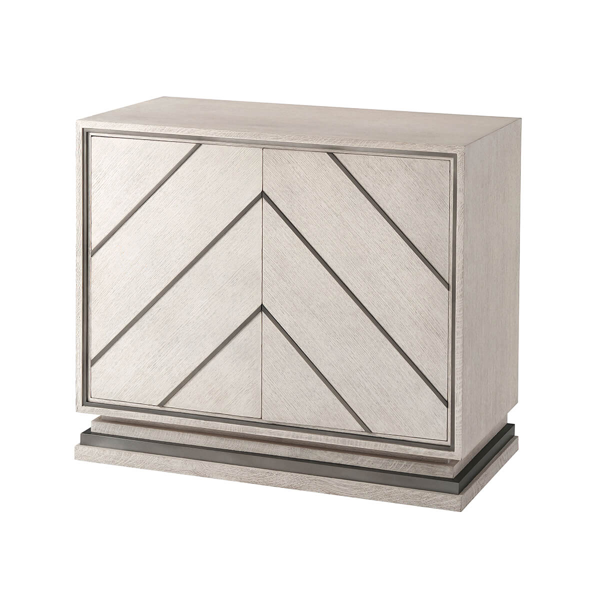 Modern Chevron Cabinet - Light - English Georgian America