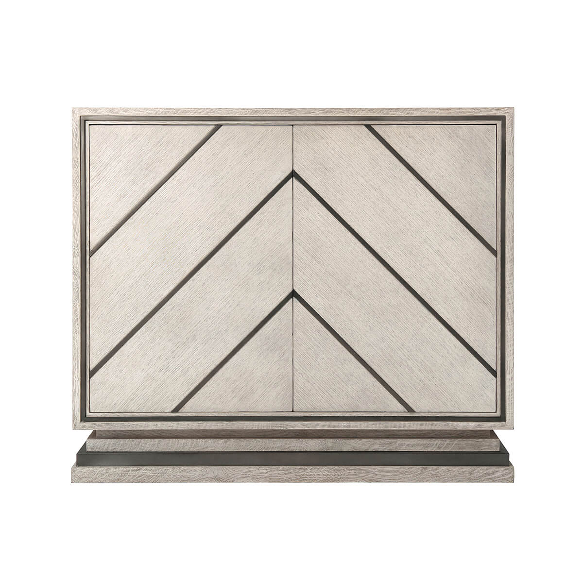 Modern Chevron Cabinet - Light - English Georgian America