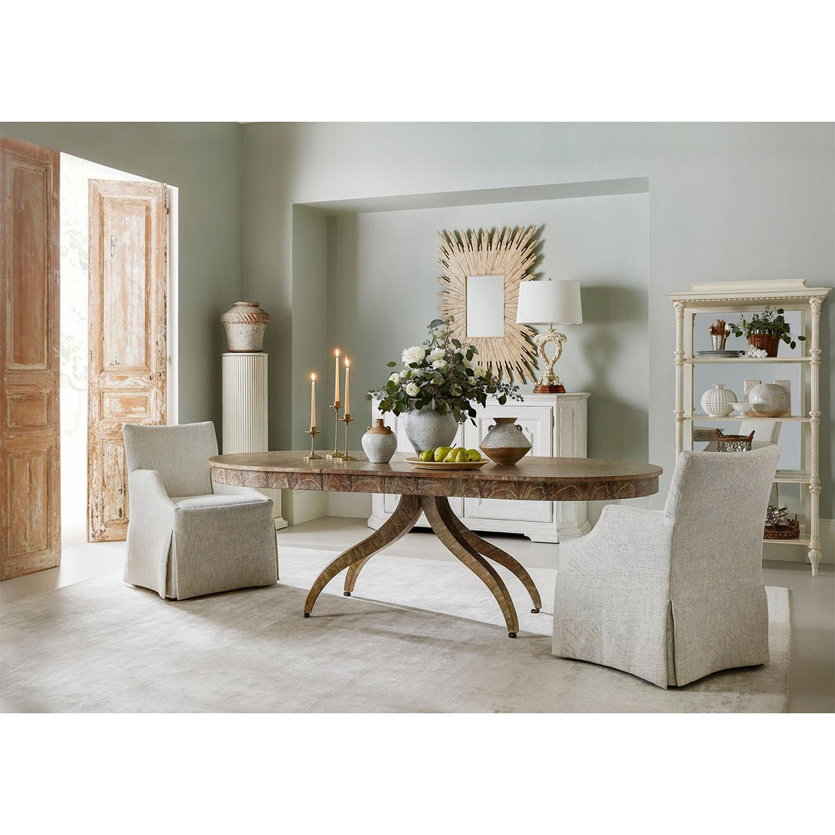 Modern Classical Extension Dining Table - English Georgian America