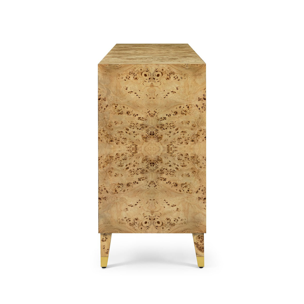 Modern Clear Burl Buffet Sideboard - English Georgian America