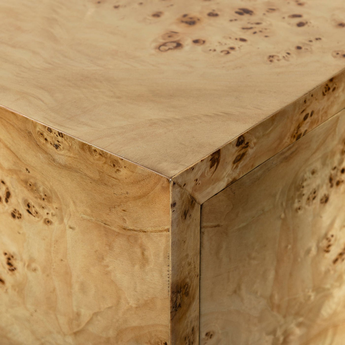 Modern Clear Burl Buffet Sideboard - English Georgian America