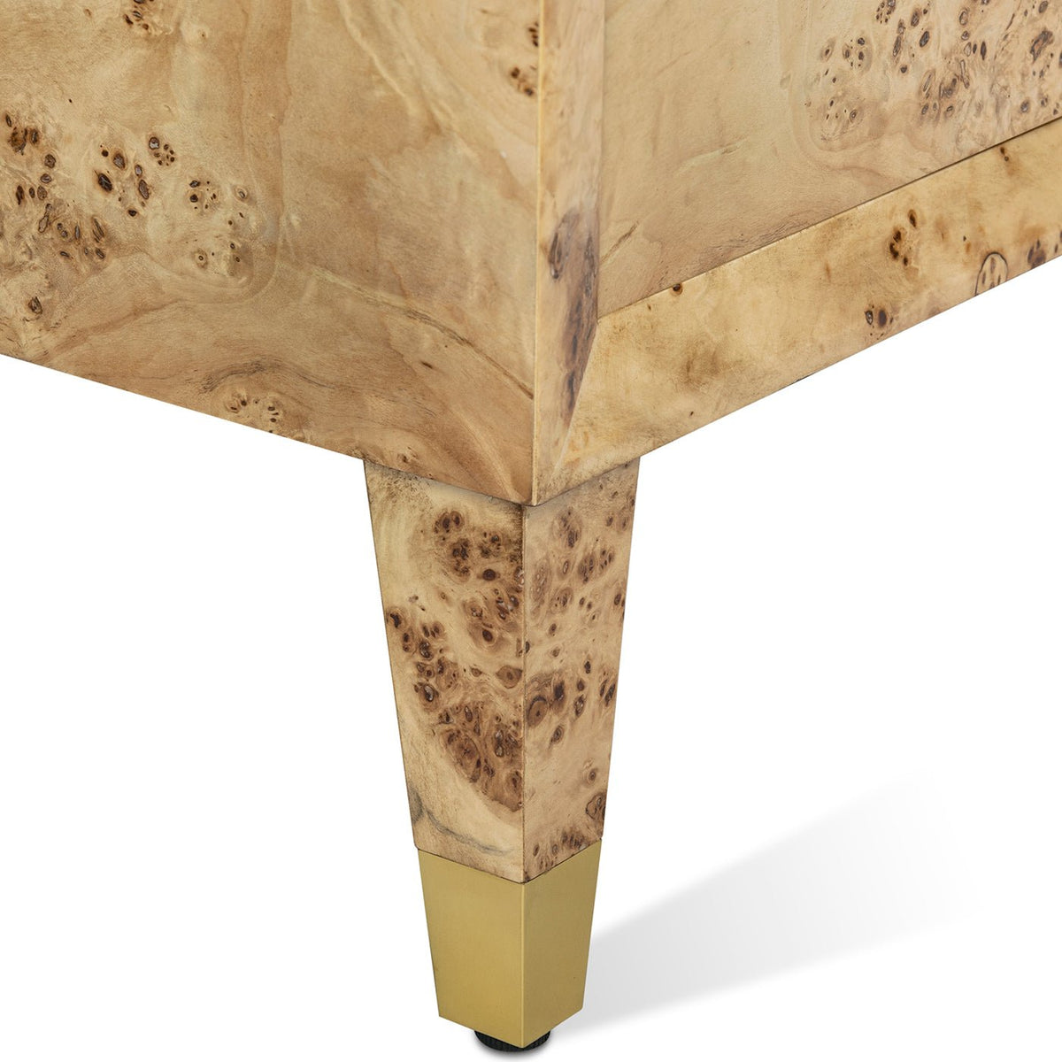 Modern Clear Burl Buffet Sideboard - English Georgian America