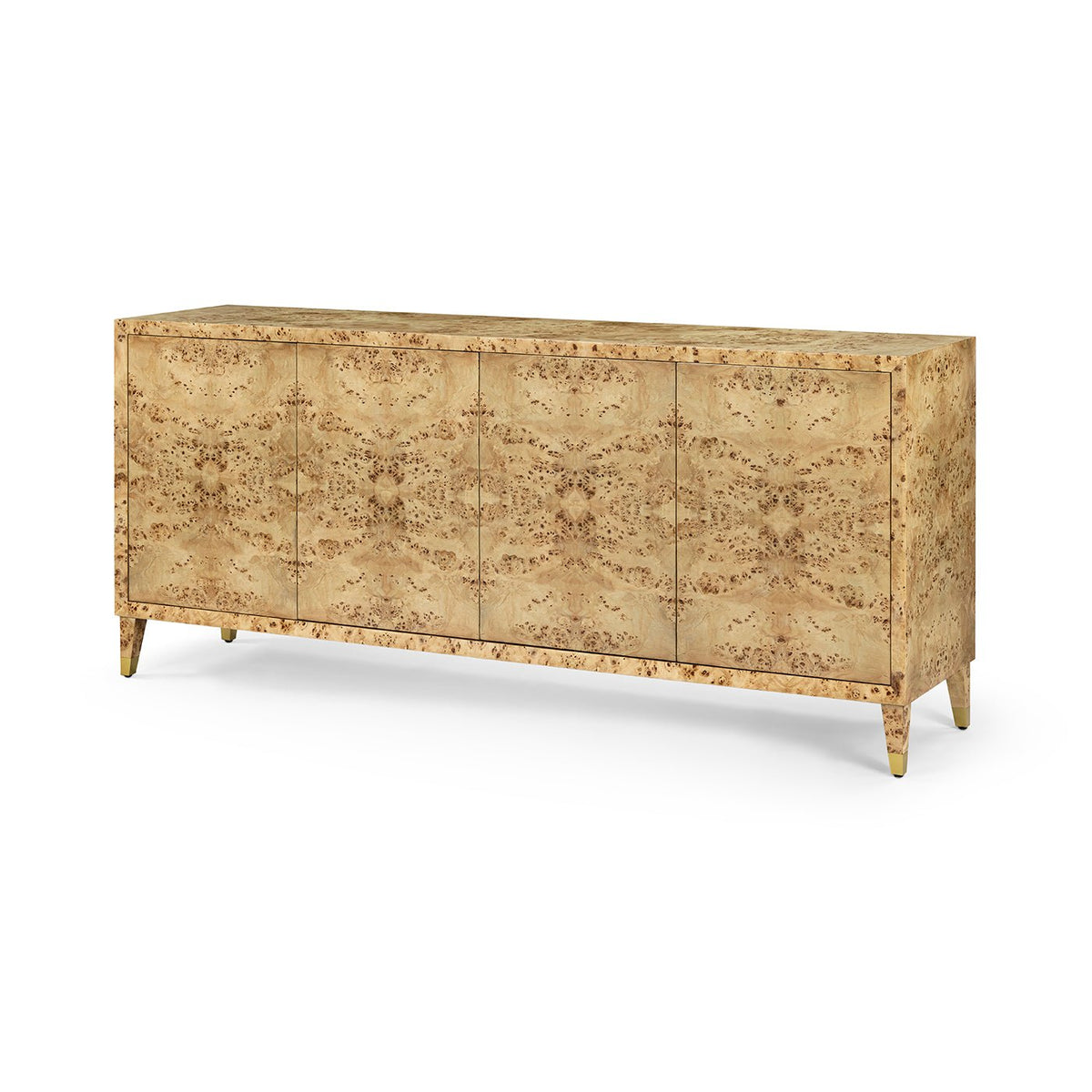 Modern Clear Burl Buffet Sideboard - English Georgian America