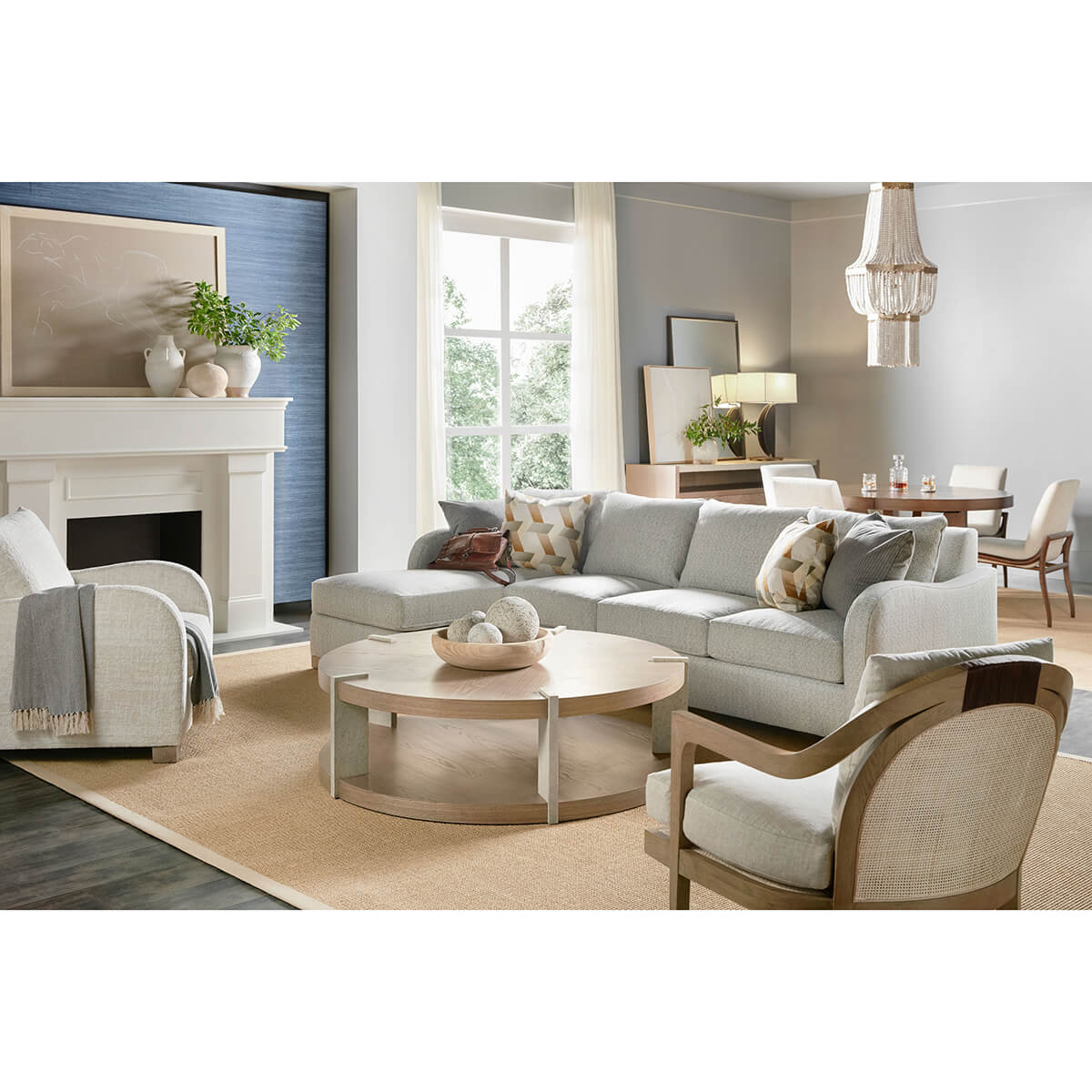 Modern Coastal Armchair - English Georgian America