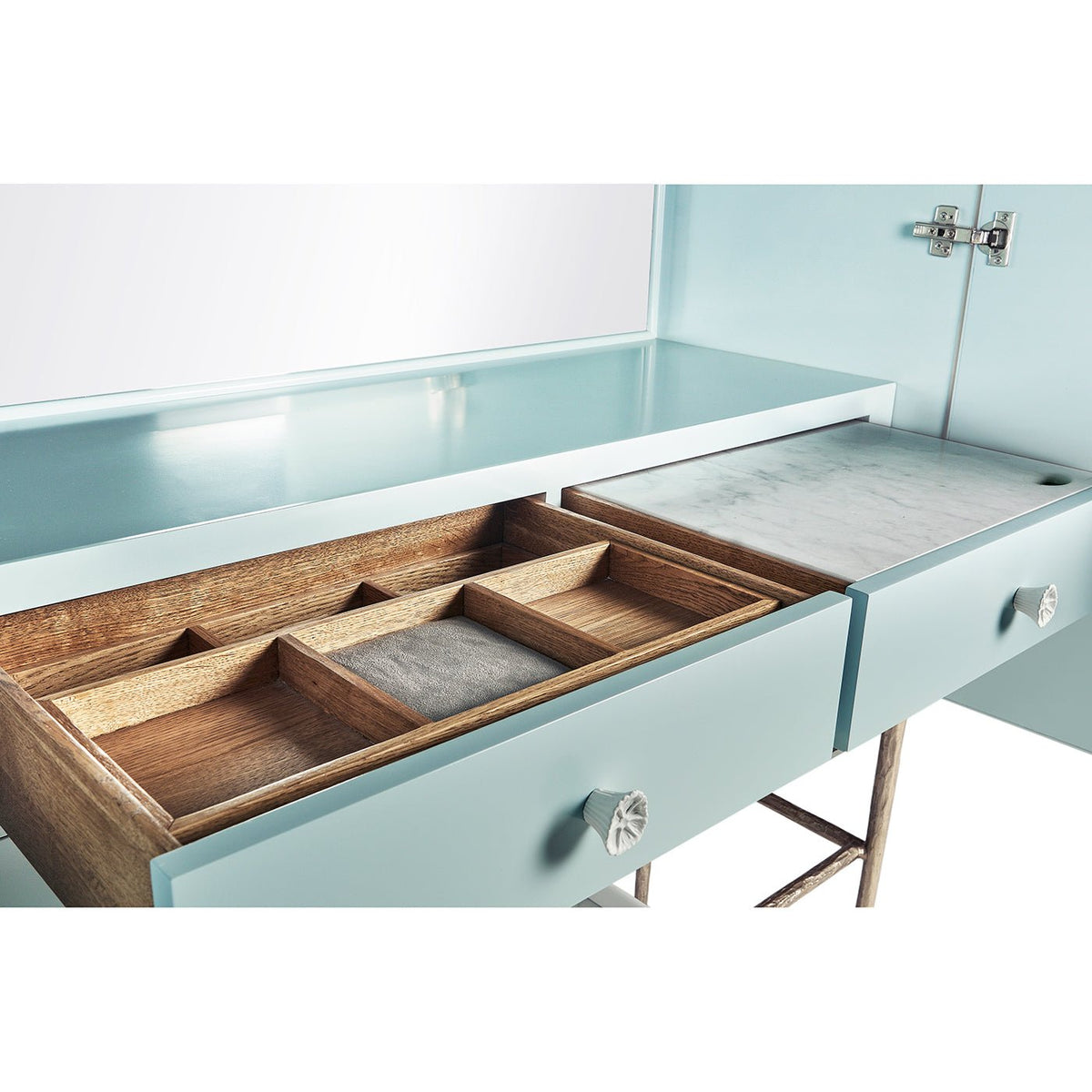 Modern Coastal Bar Cabinet - English Georgian America