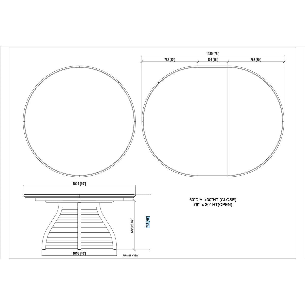 Modern Coastal Extending Dining Table - English Georgian America