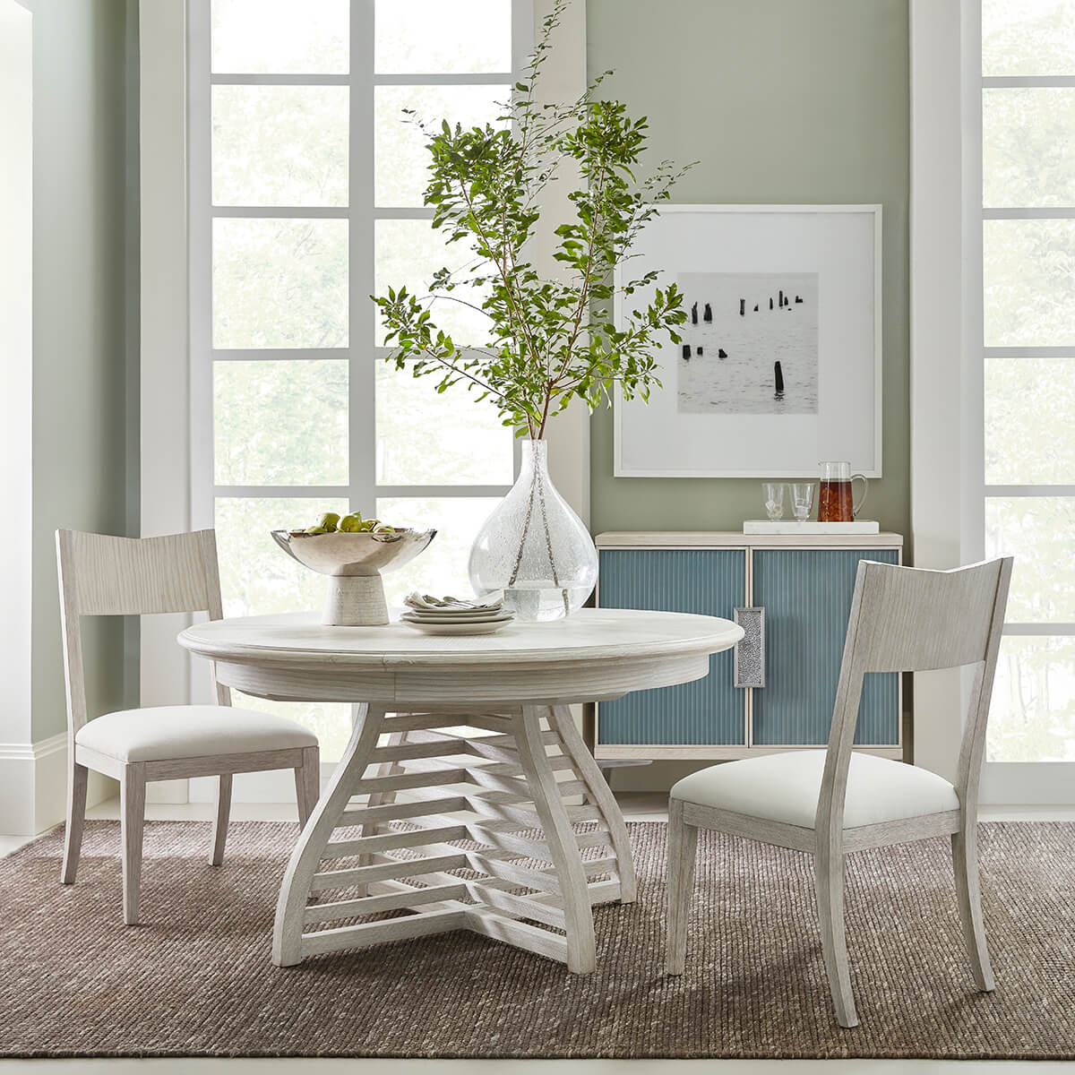 Modern Coastal Extending Dining Table - English Georgian America