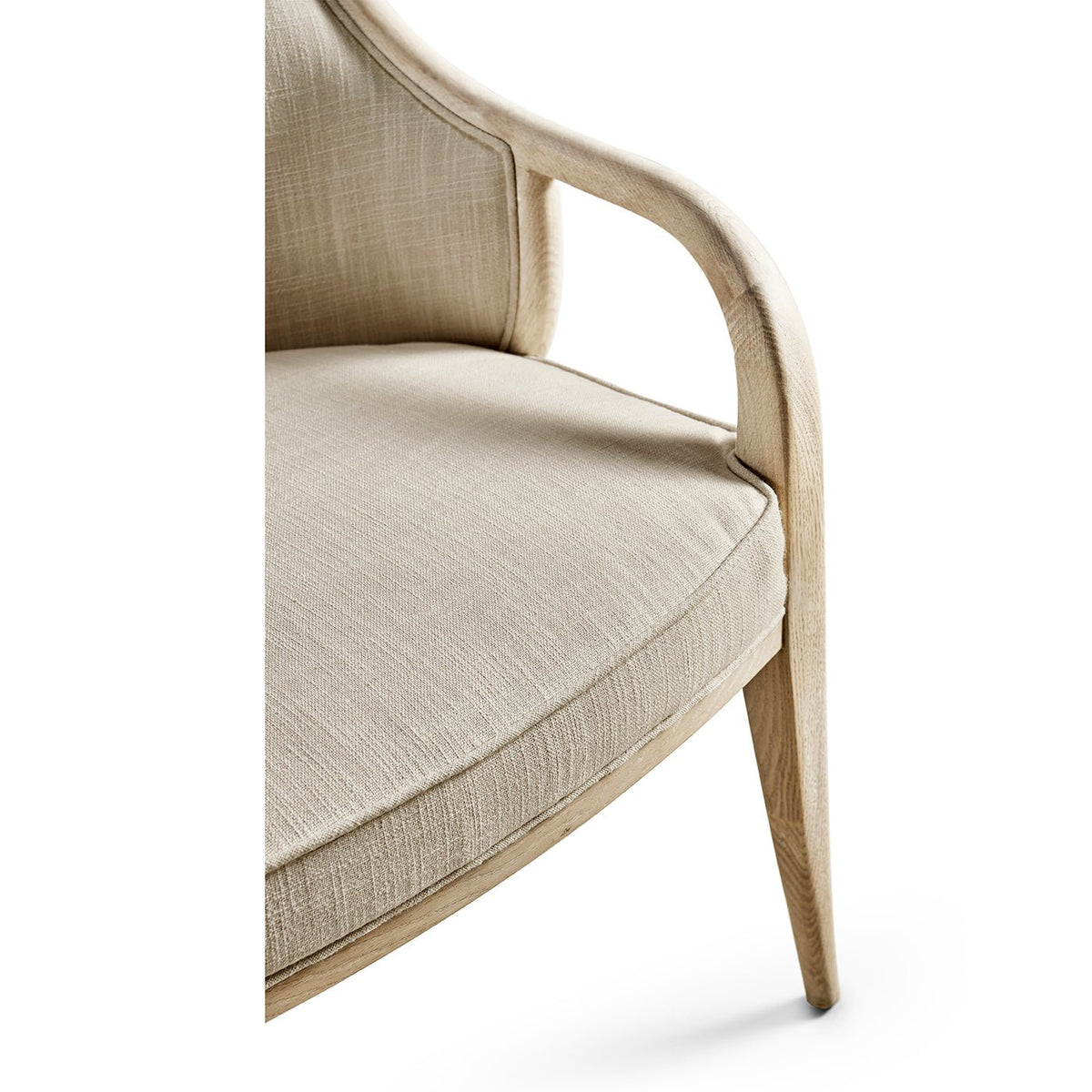 Modern Coastal Upholstered Dining Armchair - English Georgian America